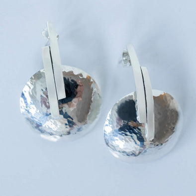Hanging Disc Post Earrings