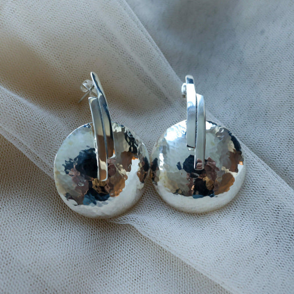 Hanging Disc Post Earrings