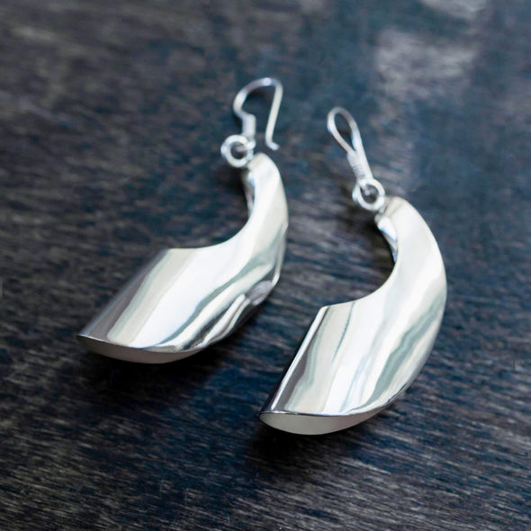 Modern Cylinder Disc Earrings