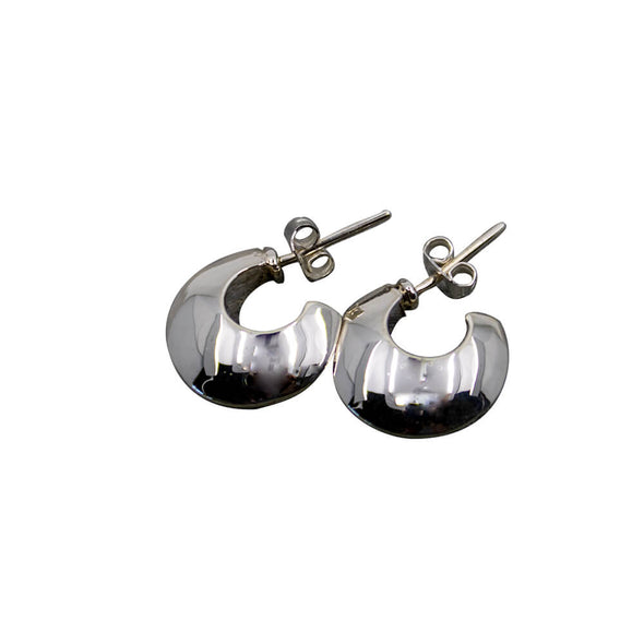 Beveled Crescent Earrings