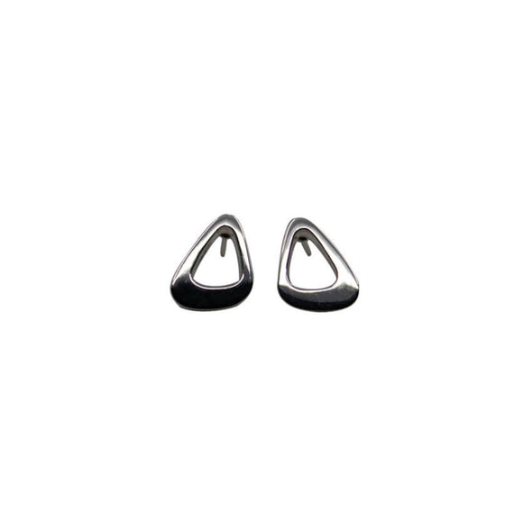 Silver Triangle Post Earrings